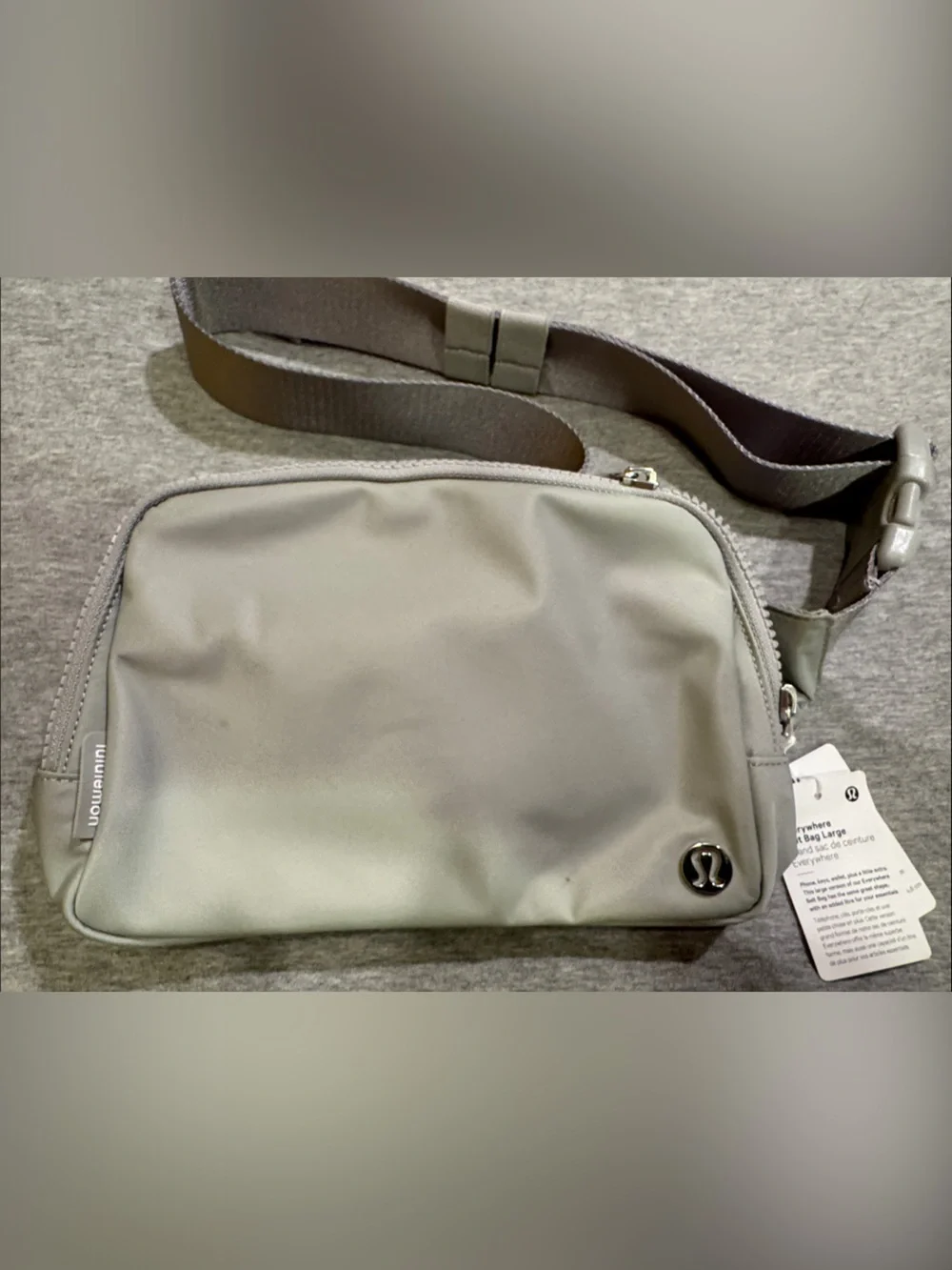 lululemon athletica Light Gray Everywhere Belt Bag Large New With Tags